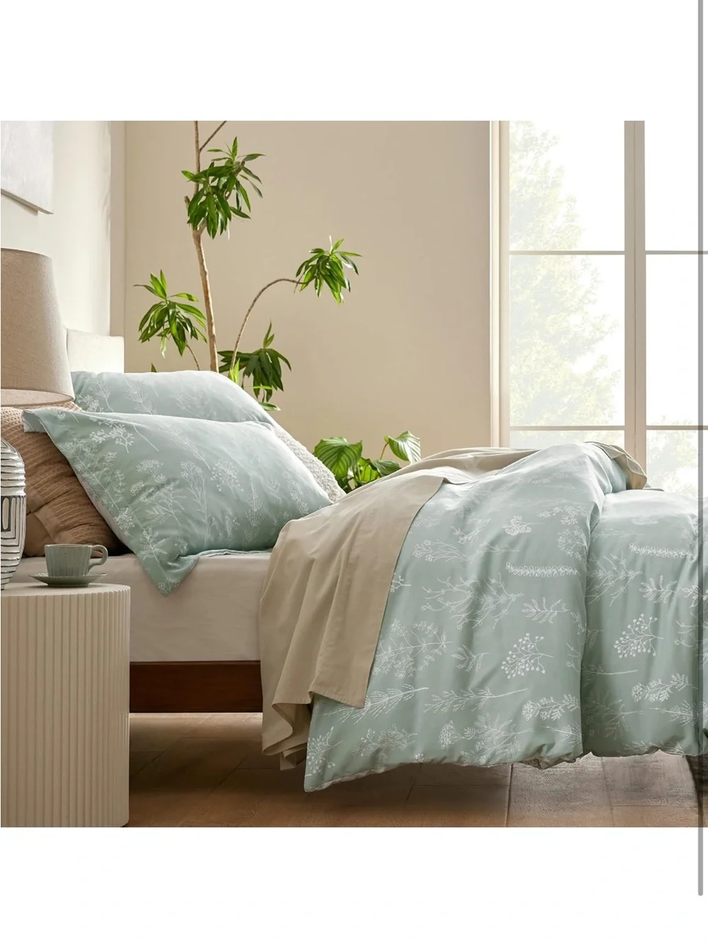 NEW Bedsure Reversible Floral Duvet Cover Set with Zipper Closure, 3 Pieces KING